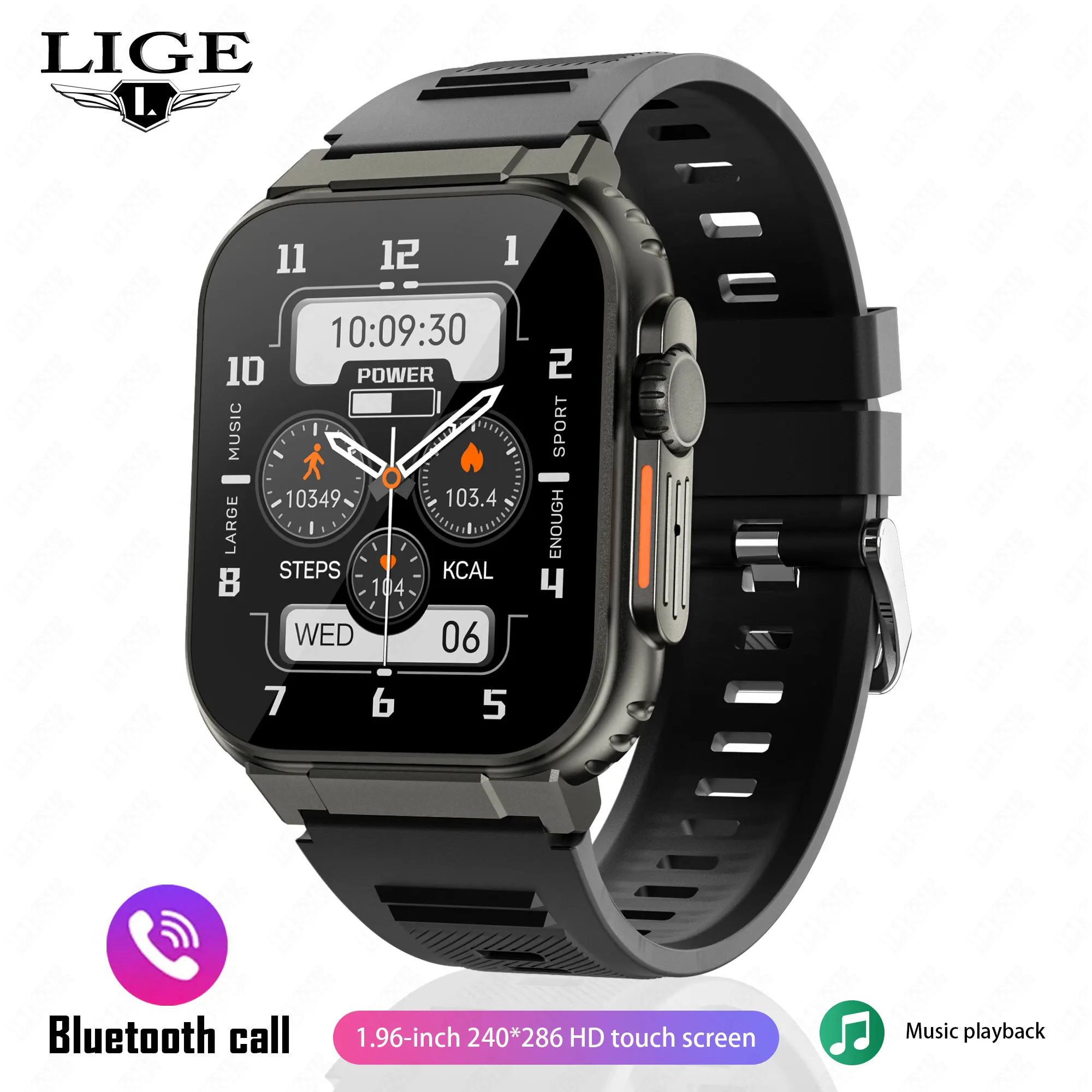 New 600mAh Smart Watch Ultra Watch Men Bluetooth Call TWS Local Music Sp... - $92.22