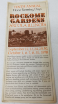 Rockome Gardens Illinois Arcola Brochure 1978 Horse Farming Days Photos ... - $18.95
