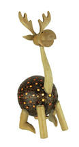 Scratch &amp; Dent Rustic Moose Wood and Coconut Shell Statue - £22.32 GBP