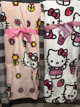Hello Kitty Pink Strawberry Milk And Daisy Blanket 60” X 70” - £74.73 GBP