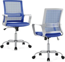 Desk Chair - Office Chair Computer Chair With Wheels Mid Back Task Chair With - £73.41 GBP