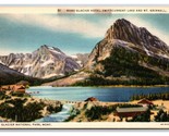 Many Glacier Hotel Glacier National Park MT Montana UNP Linen Postcard N25 - $2.92