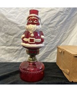 1950s SANTA CLAUS RED Chimney Globe OIL LAMP Hong Kong KSA GLASS Vintage... - $5,668.65 MXN