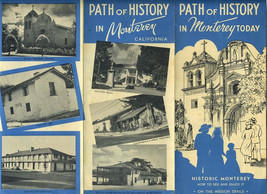 Path of History in Monterey California Brochure 1930&#39;s Mission Trail Map - $24.72