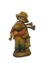 Anri Ferrandiz Italy Hand Carved Figurine wood Vtg Signed RARE Bag pipe bagpipes - £31.50 GBP