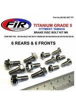 Titanium front &amp; rear brake disc bolt set OF 12- YAMAHA YZF250 X 2015-2021 - $38.99