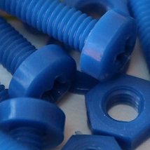 20 x Blue Philips Pan Head Screws Polypropylene (PP) Plastic Nuts and Bo... - £10.59 GBP