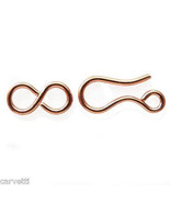 Genuine Shiny Copper Hook and Eye Clasps (10)  - £2.37 GBP