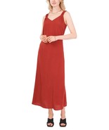 Vince Camuto Women&#39;s Clip-Dot V-Neck Maxi Dress S, Rust - All - $28.76