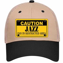 Caution Jazz Fan Novelty Khaki Mesh License Plate Hat - £22.92 GBP