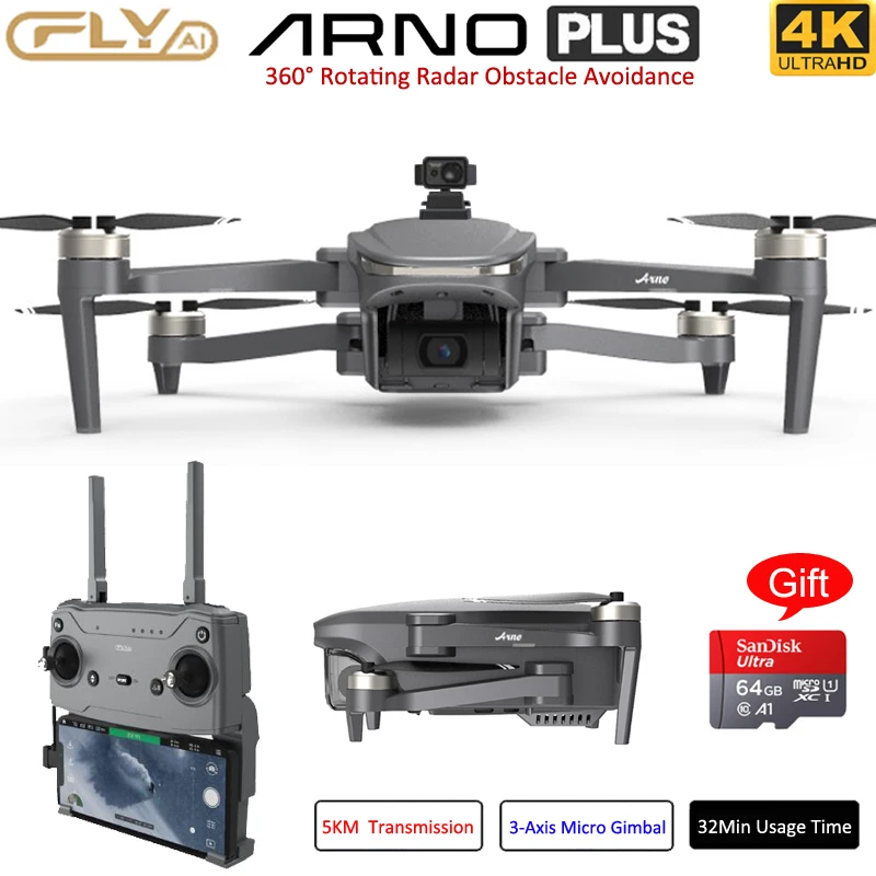 C-FLY ARNO Plus Drone 4K Camera 3-Axis Micro Gimbal With 360° Rotating Rad - $565.47+