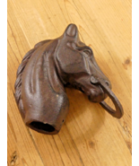 HORSE HEAD HITCHING POST W/ RING STABLE  BARN FARM RANCH EQUESTRIAN *PAI... - $54.32 CAD