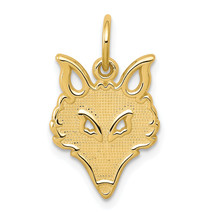 10k Solid Flat Back Small Fox Head Charm 10C783 - £82.04 GBP