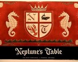 Neptune&#39;s Table Menu West Camelback Phoenix Arizona 1967 - $57.59