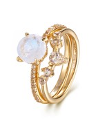 Vivian Grace Ava Moonstone &amp; Topaz Ring Set - $178.20+
