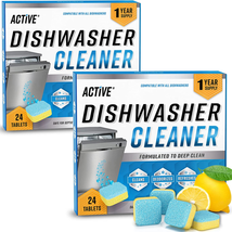 Dishwasher Cleaner Deodorizer Tablets 48 Pack - Deep Cleaning Descaler P... - £20.62 GBP+