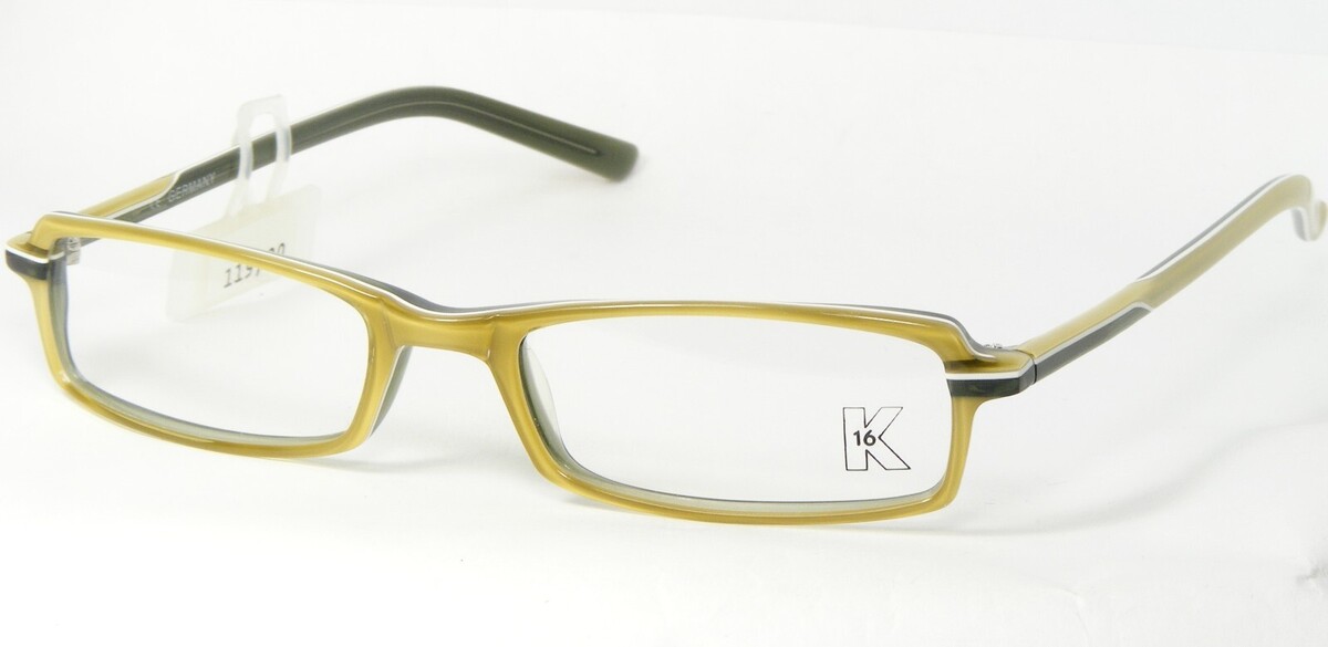 Vintage K16 K1081 265 Olivgrün/Weiß/Grün Brille 48-19-140mm - $56.42