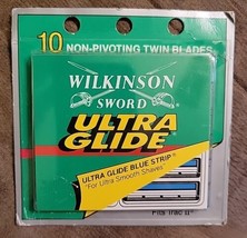 Vntg Wilkinson Sword Ultra Glide NoS Twin Blade Refills (Fits Trac II) 10 Pack - £10.24 GBP