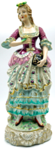 Large Dresden Porcelain Lady Figurine Detailed Dress Hand painted with Flowers + - £143.87 GBP