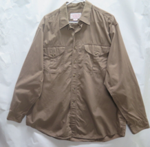 Filson Feather Cloth Button Shirt Mens Large Long Sleeve Brown Cotton 12... - $69.30