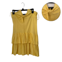 Lagaci Sport Yellow Ruffle Halter Tie-Back Top Size L - $237.75 MXN