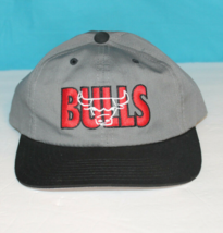 VTG Chicago Bulls Hat Snap Back Chicago Tribune Kick10 Kick 10  Gray Black - £30.45 GBP