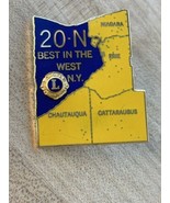 Lions Club Lapel Pin 20N Best The West NY Niagara Erie Chautauqua Catter... - $35.29 CAD