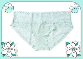 L Xl Aqua Crystal Bling Floral Lace The Lacie Victorias Secret Hiphugger Panty - £9.82 GBP