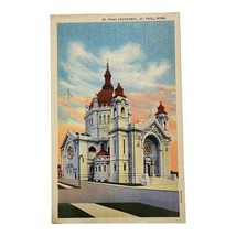 St. Paul Minnesota, St. Paul Cathedral Postcard c1943 Colortone Curteich... - £6.86 GBP