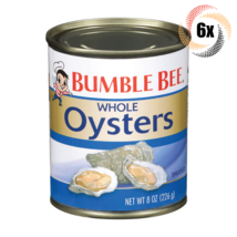 6x Packs Bumble Bee Shucked Whole Oysters Cans | 8oz | Fast Shipping! | - £34.59 GBP