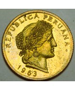 Peru 20 Centavos, 1963 Unc~Free Shipping - $5.67