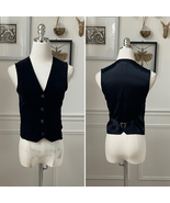 Vintage 70s Marianne Fashions Black Velveteen Vest S XS - €19,77 EUR