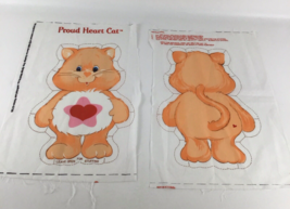 Care Bears Cousins Proud Heart Cat Cut &amp; Sew Craft Panel Pattern Vintage 1983 - £23.32 GBP