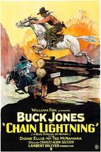 Chain Lightning - Buck Jones - 1927 - Movie Poster - £26.27 GBP