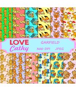 Garfield, Papers Vector .AI, Digital Paper, JPEG, Printable, Party, Decoration - £2.23 GBP