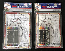 SEALED Lot of 2 Arizona Diamondbacks Kids &quot;Color Your Own Puzzle Set&quot; &amp; ... - £8.78 GBP