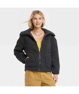 Womens Sherpa Zip Anorak Long Sleeve Jacket Pockets - Universal Thread B... - £22.08 GBP