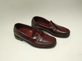 Dexter Mens P639-4 Size 8 D Reddish Brown Leather Slip On Penny Loafers - $29.99
