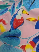 Colorful Tucan Bird In Tropical Forest Fabric For Crafting 9&#39; X 44&quot; - £31.91 GBP