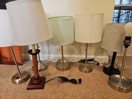 Lot of 7 Various Table Stick Lamps: Ikea, Howin, Limelight 17&#39;&#39; - 19&#39;&#39; - £45.49 GBP