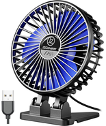 USB Desk Fan, Mini Fan Portable, 3 Speeds Desktop Table Cooling Fan, Plu... - £10.61 GBP