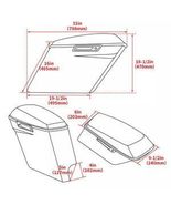 Pearl White 5&quot; Stretched Extended Hard Saddlebags compatible with Harley... - €421,49 EUR