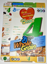 2005 Empty General Mills Basic 4 Whole Grain 16.25OZ Cereal Box SKU U198... - $18.99