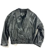Vintage Leather Cottage Black Leather Jacket Women’s M Korea 80s Bomber ... - $59.95