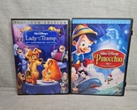 Lot of 2 Disney Platinum Edition 2 Disc DVDs: Lady and the Tramp, Pinocchio - $10.44
