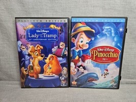Lot of 2 Disney Platinum Edition 2 Disc DVDs: Lady and the Tramp, Pinocchio - £8.33 GBP