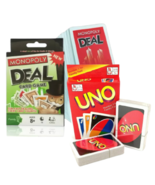 Monopoly Deal + Uno Classic No 1 Family Playing Card Game (2 in 1 Combo) - £13.98 GBP