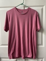 Old Navy Short Sleeve T shirt Womens Size L Pink Crew Neck Plain Capsule - £7.85 GBP