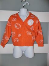 Berkley Jensen Mommy &amp; Me Orange Pumpkin Print Cardigan Size 3T Girl's NEW - $25.00