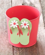 Flip Flop Flower Planter Gardening Pot Metal Bucket Indoor Outdoor Container - £14.46 GBP